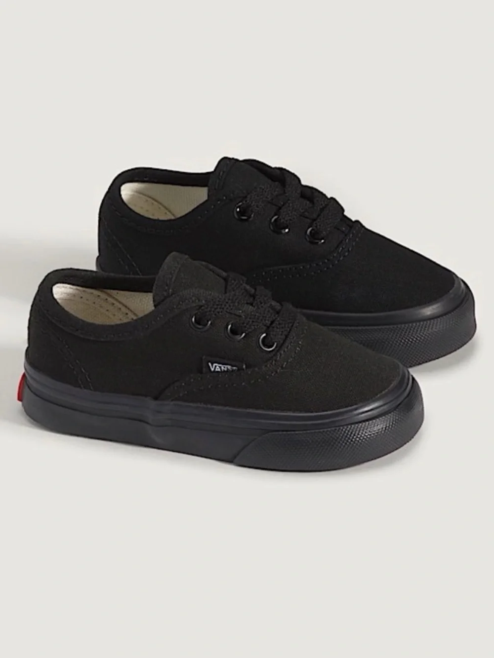 Vans Authentic Toddler Black on Black Canvas Sneakers Size 8